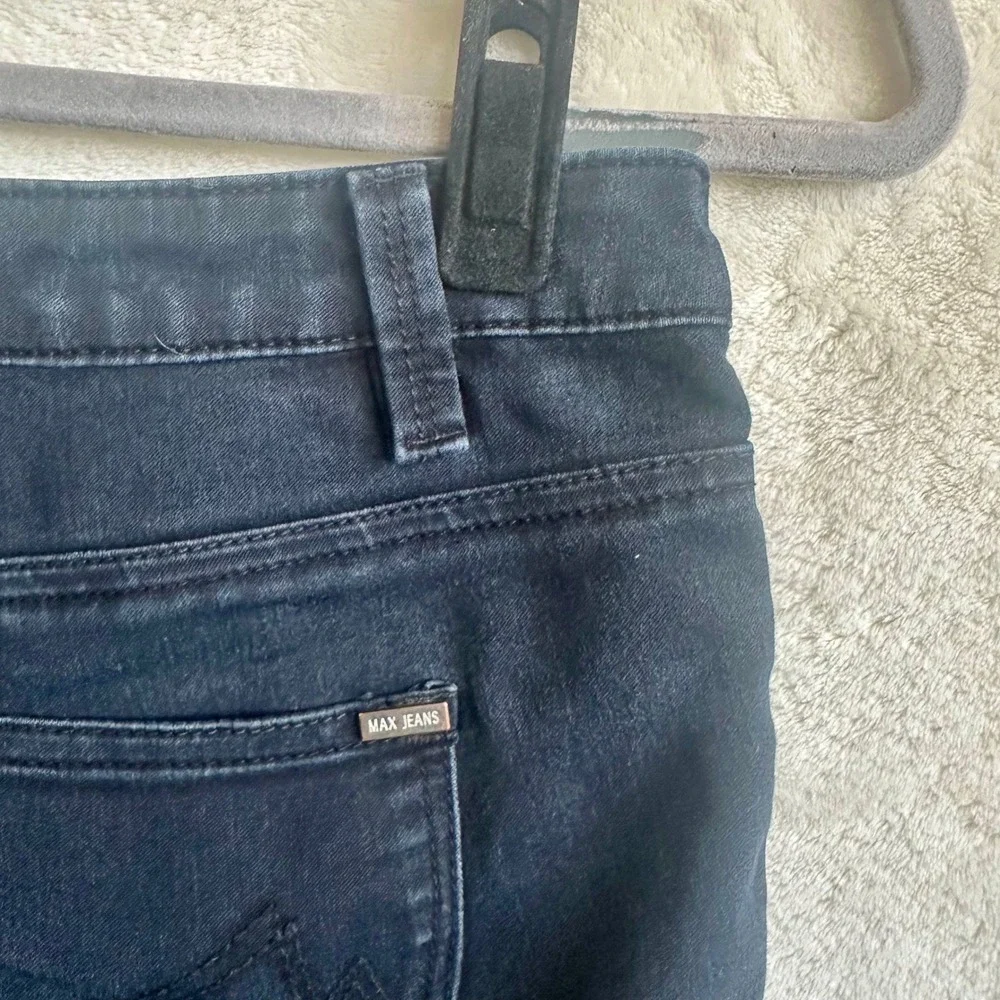Max Jeans‎ High Rise Skinny Jeans Black Stretch Denim Womens Size 4